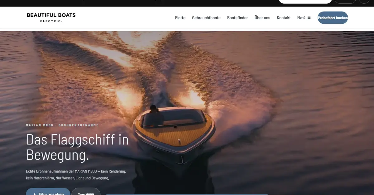 Das Flaggschiff in Bewegung.