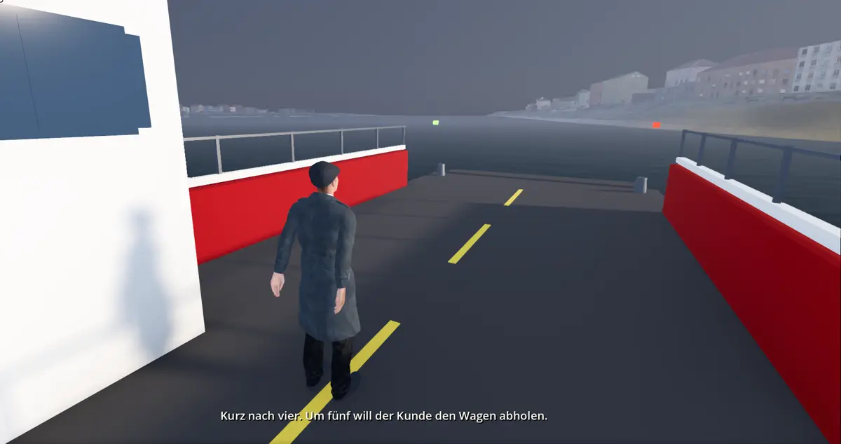 Mit der Fähre über den Rhein.